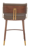 Brew Counter Stool Brown & Walnut