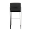 Fuji - High Back Barstool - Black Steel Legs