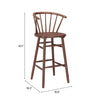Stenger Barstool Walnut — Set of 2