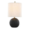 Kona - 23" Polyresin Table Lamp (Set of 2) - Matte Black Polyresin, Brass And Natural Linen Shade from Grandview Gallery