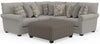 Livingston - Sectional With Comfort Coil Seating, 40" Cocktail Ottoman And Accent Pillows Included