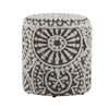 Tahoe - Mosaic Ottoman - Black Wool, Ivory Wool