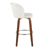 Fran - Fixed-Height Barstool (Set of 2) - Walnut Wood