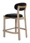 Rilou Counter Stool Black & Natural — Set of 2