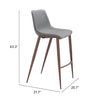 Magnus Barstool Slate Gray & Walnut — Set of 2