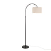 April - 72" Metal Floor Lamp - Oil Bronze With Natural Linen Shade