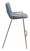 Desi Counter Stool (Set of 2) Azure Gray & Walnut — Set of 2