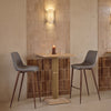 Magnus Barstool Slate Gray & Walnut — Set of 2