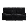 Admiral - Motion Loveseat With Console - Black