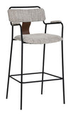 Couva Barstool Gray Tweed — Set of 2