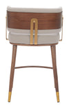 Brew Counter Stool Beige & Walnut