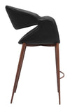 Limay Counter Stool Black & Walnut