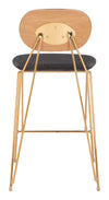Georges Counter Stool Gray & Gold — Set of 2
