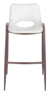 Desi Barstool White & Walnut — Set of 2