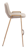 Desi Counter Stool Beige & Gold — Set of 2
