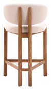 Rosetta Counter Stool Beige & Walnut — Set of 2