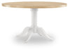 XXX's And OOO's - Complete Round Dining Table - Two Tone