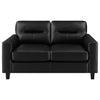 Scotland - Faux Leather Upholstered Track Arm Loveseat
