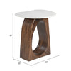 Vara - Side Table - White / Walnut