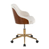 Bacci - Office Chair - Gold Metal Base