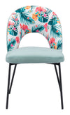 Bethpage - Dining Chair (Set of 2) - Multicolor Print & Green