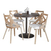 Dakota - Charlotte 5 Piece Dining Set - Antique Metal, Espresso Bamboo