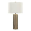 Huit - 26" Metal Table Lamp (Set of 2) - Antique Brass And White Linen