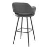 Margarite - 30" Fixed-Height Barstool - Black Metal (Set of 2)