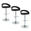 Grotto - Upholstered Adjustable Barstool - Chrome Metal Base