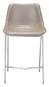 Magnus Counter Stool Brown & Silver — Set of 2