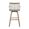 Preston - Farmhouse Counter Stool - White Washed Wood And Antique Copper Metal