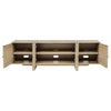 Kailani - 79" 4-door Cane TV Stand Media Console - Beige Oak