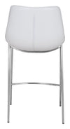 Magnus Counter Stool (Set of 2) White & Silver — Set of 2