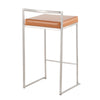 Fuji - Counter Stool Steel With Cushion - Stainless Steel