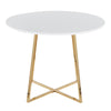 Cosmo - Dining Table - Gold Metal And White
