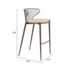 Silues Barstool Taupe & Brown — Set of 2