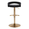 Grotto - Upholstered Adjustable Barstool - Gold Metal Base
