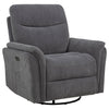 Adler - Upholstered Power Swivel Glider Recliner