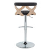 Gardenia - Adjustable Barstool (Set of 2) - Chrome Base & brown Backrest