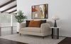 Jade - Chenille Upholstered Modern Track Arm Loveseat