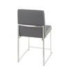 Fuji - High Back Dining Chair - Stainless Steel (Set of 2)