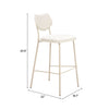 Zeal Barstool Light Gray & Beige — Set of 4