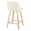 Toriano - 24" Fixed-Height Counter Stool (Set of 2) - Natural And Cream
