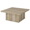 Devar - Square Engineered Wood Coffee Table - Distressed Pine