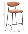 Rorun Counter Stool Brown — Set of 2