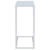 Stella - Glass Top C-Shaped Sofa Side Table - Chrome