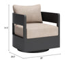 Foret Swivel Chair Black