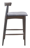 Tuzka Counter Stool Gray & Espresso — Set of 2