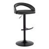 Grotto - Upholstered Adjustable Barstool - Black Metal Base