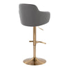 Boyne - Adjustable Barstool (Set of 2) - Gold Base